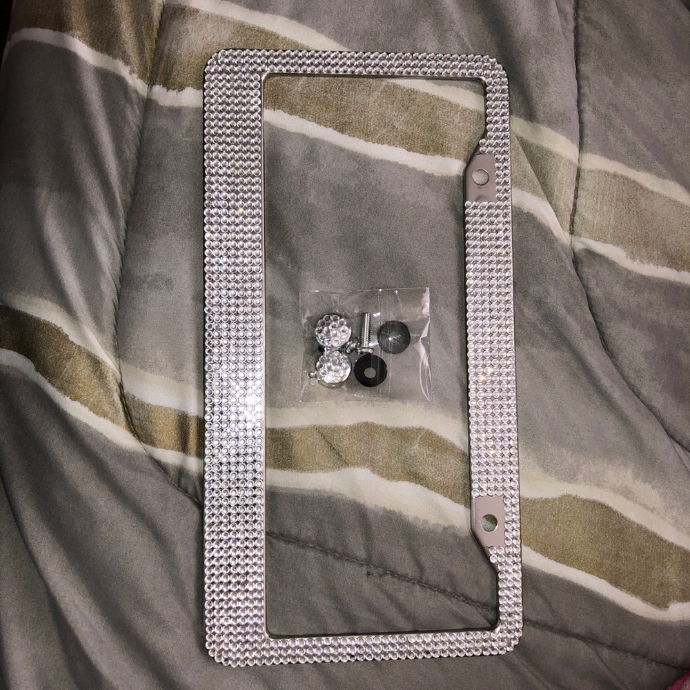Sparkly license plate frame